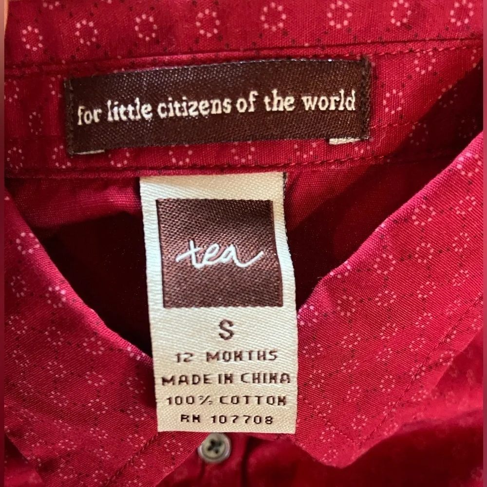 NWT Adorable Red Dress - Tea Collection